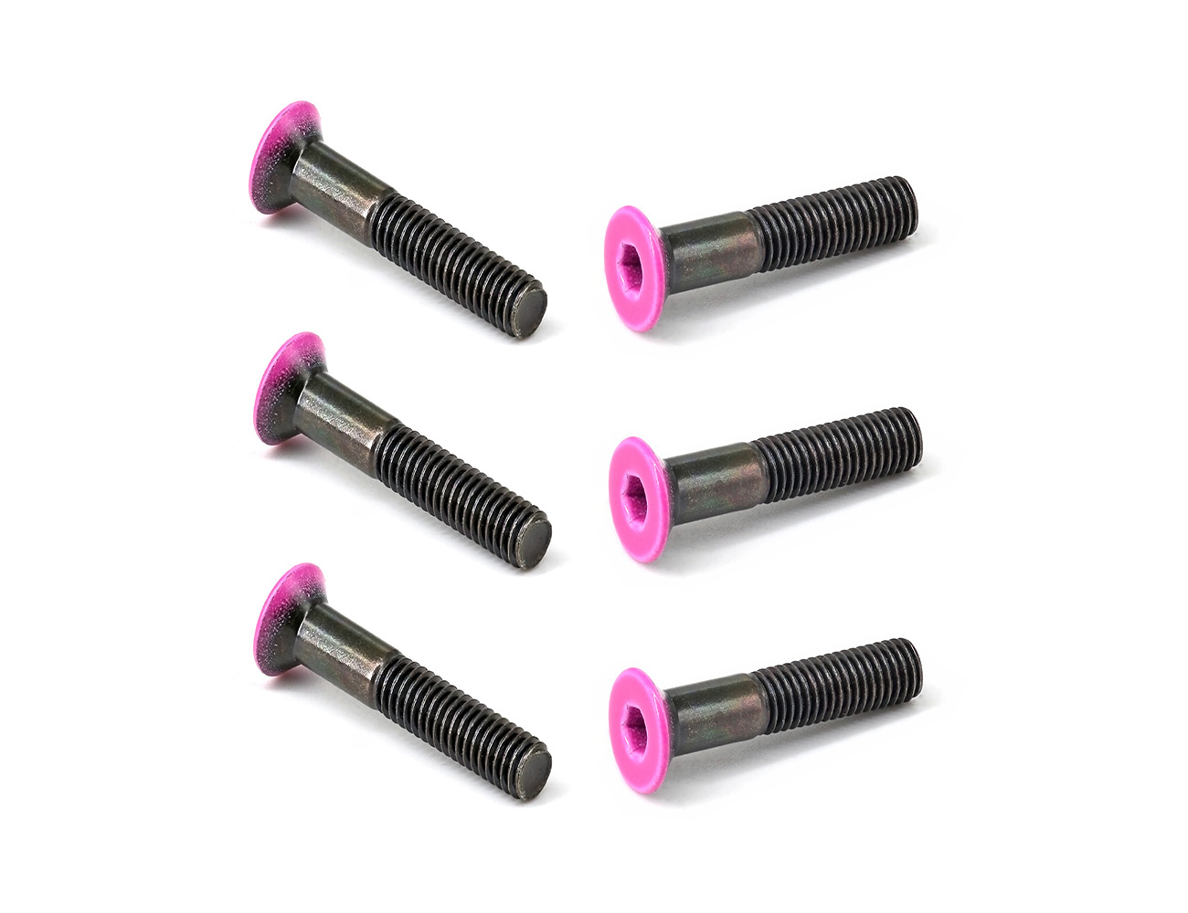 Skateboard Truck Hardware Screws BESPEED Steel Rose Red Coated Head Flat Head Socket Truck Bolts Eco-Friendly Black Zinc Plating