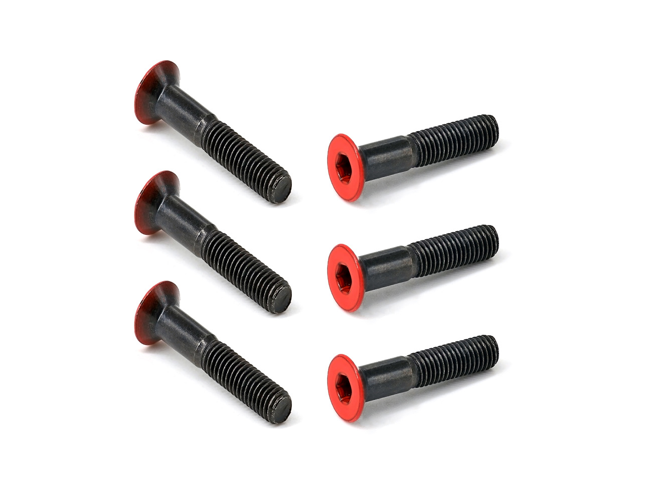 Skateboard Truck Bridge Screws BESPEED Steel Red Coated Head Countersunk Head Socket Truck Bolts Eco-Friendly Black Zinc Plating