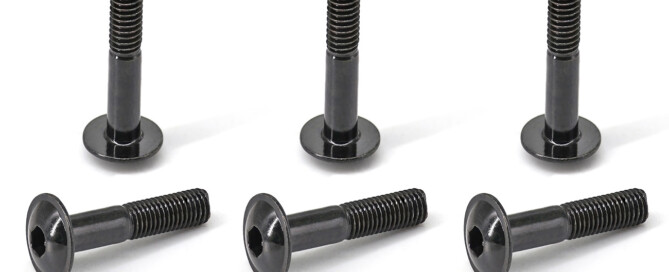 Screws For Skateboard Trucks BESPEED Steel Black Truss Head With Collar Socket Truck Bolts Eco-Friendly Black Zinc Plating