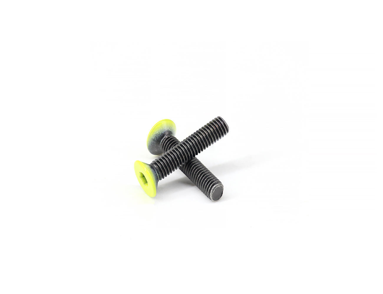 Screws For Skateboard Deck BESPEED Steel Yellow-green Coated Head Flat Head Socket Full Thread Truck Bolts Eco-Friendly Black Zinc Plating