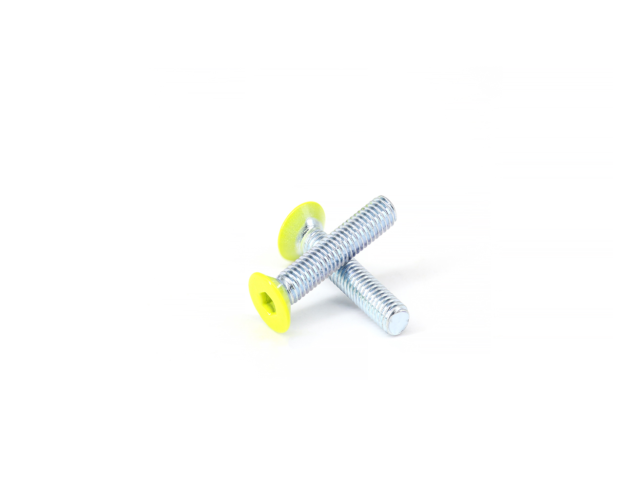 Skateboard Bridge Screws BESPEED Steel Yellow Coated Head Flat Head Socket Full Thread Truck Bolts Eco-Friendly Blue Zinc Plating