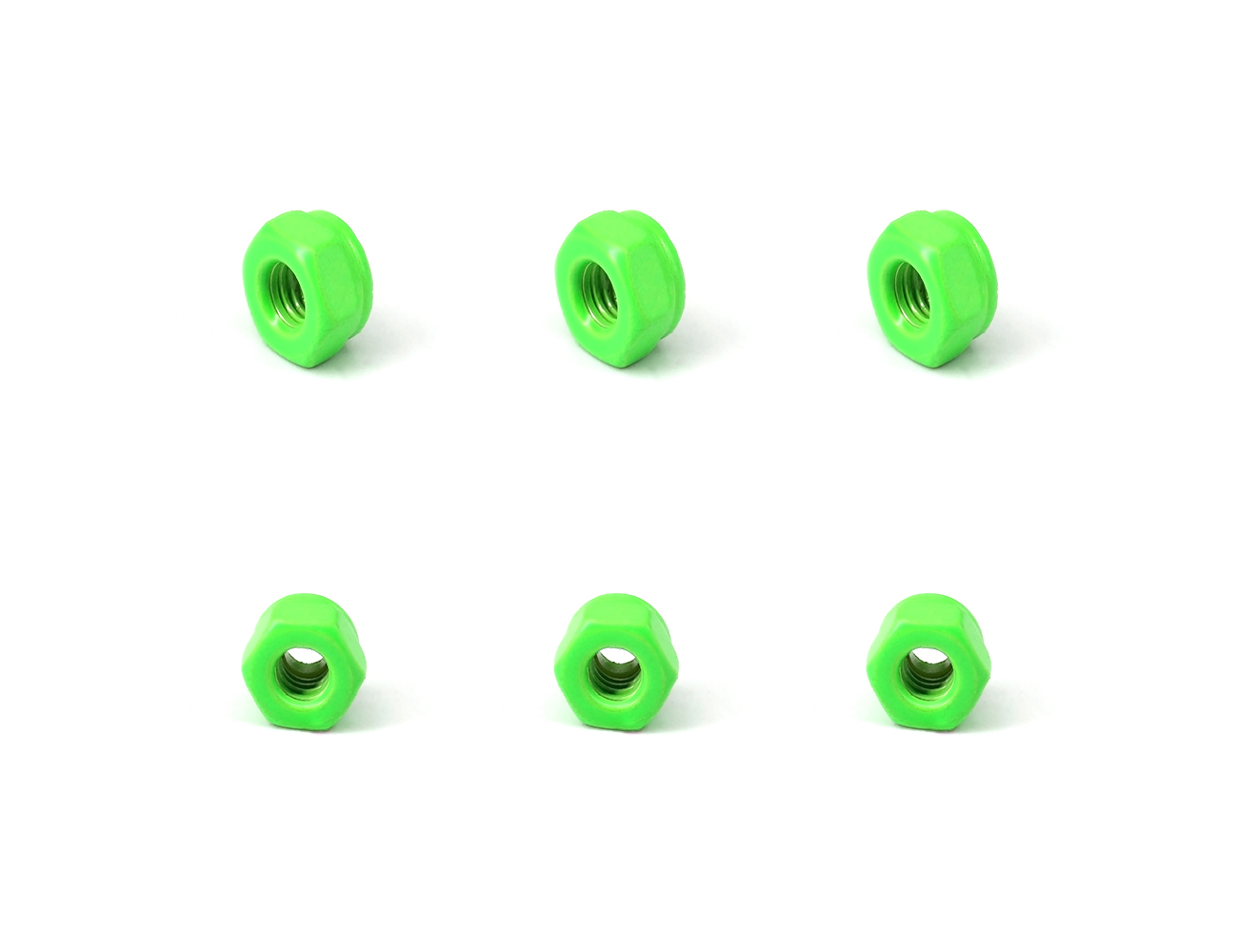 Skateboard Trucks Nuts BESPEED Steel Fluorescent Green Hexagon Nylon Lock Nuts For Skateboard Truck