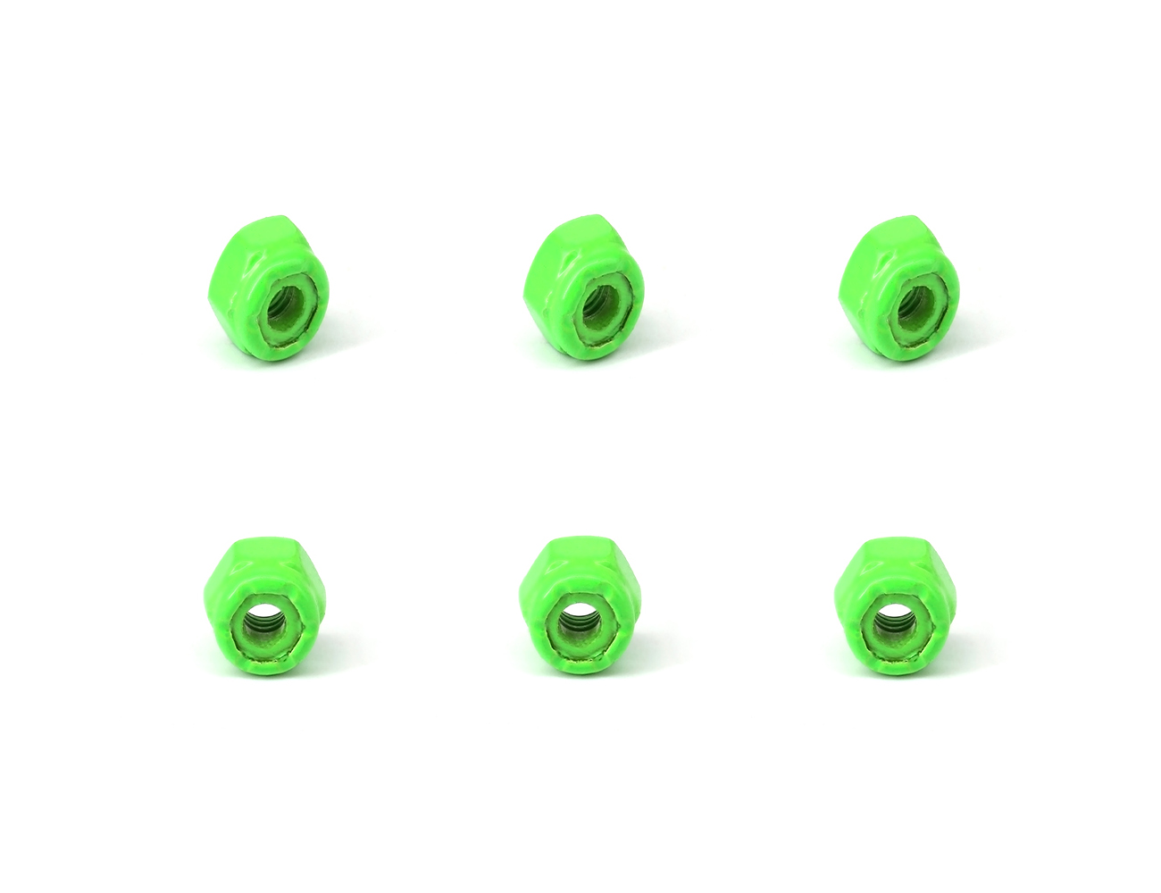 Skateboard Trucks Nuts BESPEED Steel Fluorescent Green Hexagon Nylon Lock Nuts For Skateboard Truck