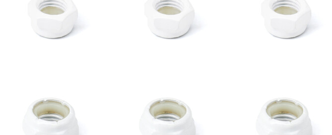 Skateboard Kingpin Nut BESPEED Steel White Hexagon Nylon Lock Nuts Electrophoretic White