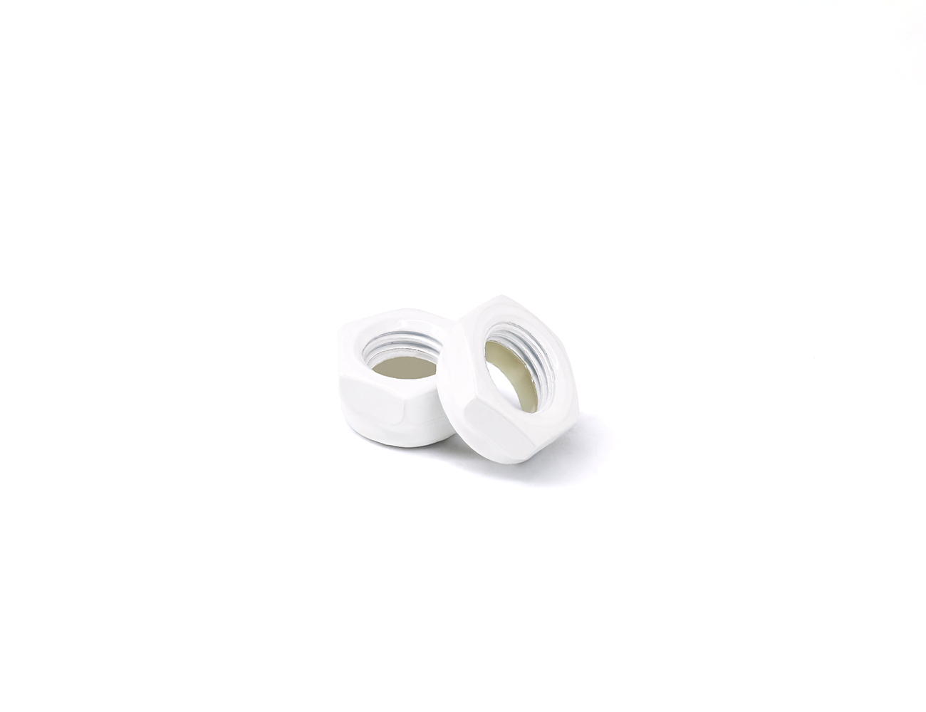 Skateboard Kingpin Nut BESPEED Steel White Hexagon Nylon Lock Nuts Electrophoretic White