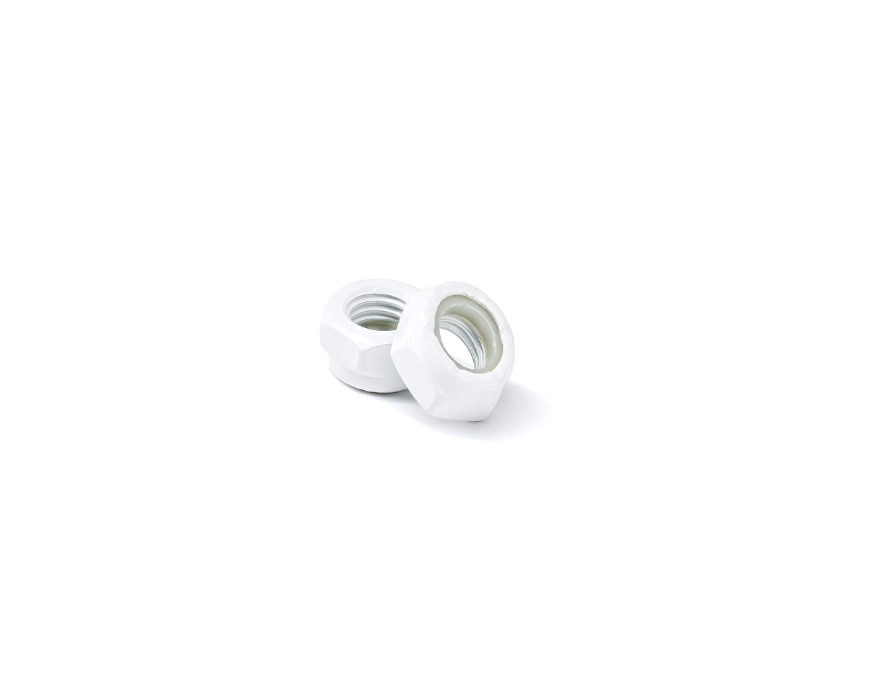 Skateboard Axle Nut BESPEED Steel White Hexagon Nylon Lock Nuts Electrophoretic White