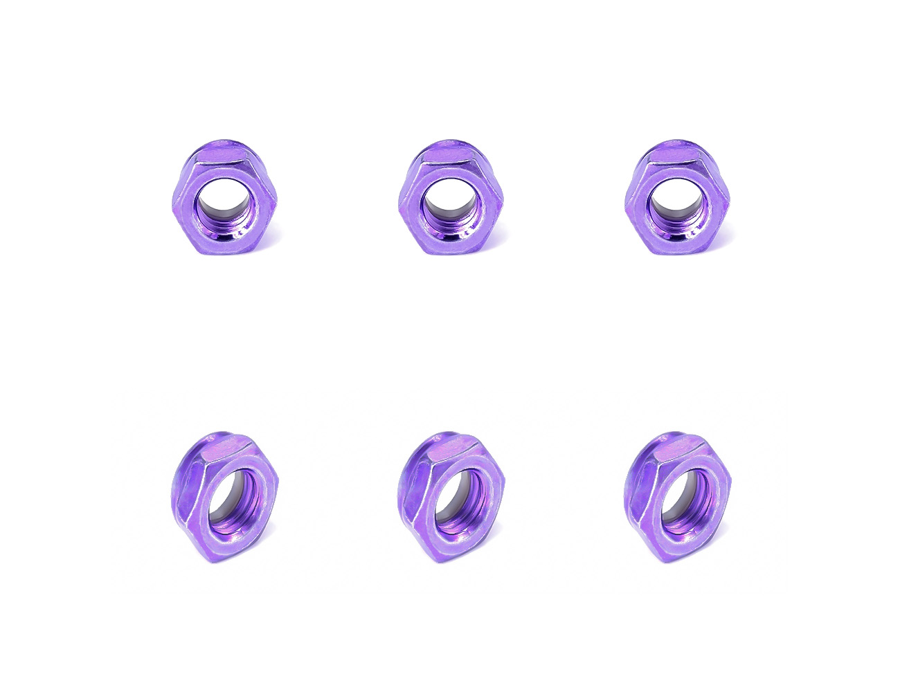 Longboard Hardware Axle Nuts BESPEED Steel Purple Hexagon Nylon Lock Nuts For Skateboard Truck