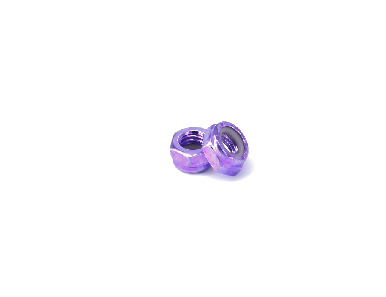 Longboard Hardware Axle Nuts BESPEED Steel Purple Hexagon Nylon Lock Nuts For Skateboard Truck