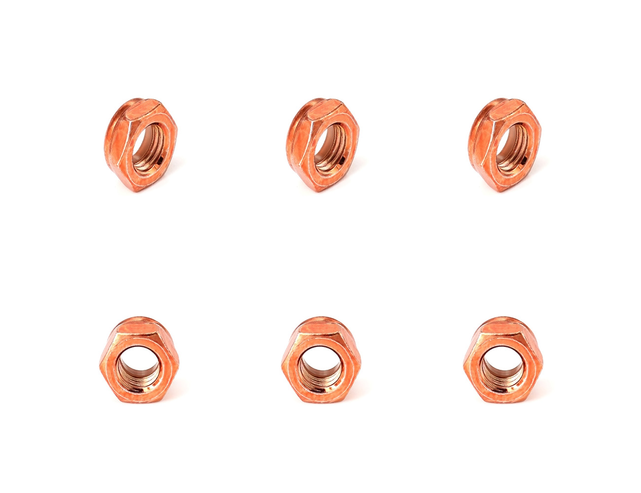 Longboard Parts Axle Nuts BESPEED Steel Orange Hexagon Nylon Lock Nuts For Skateboard Truck