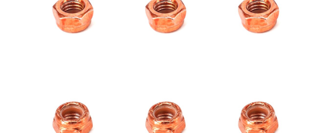 Longboard Parts Axle Nuts BESPEED Steel Orange Hexagon Nylon Lock Nuts For Skateboard Truck