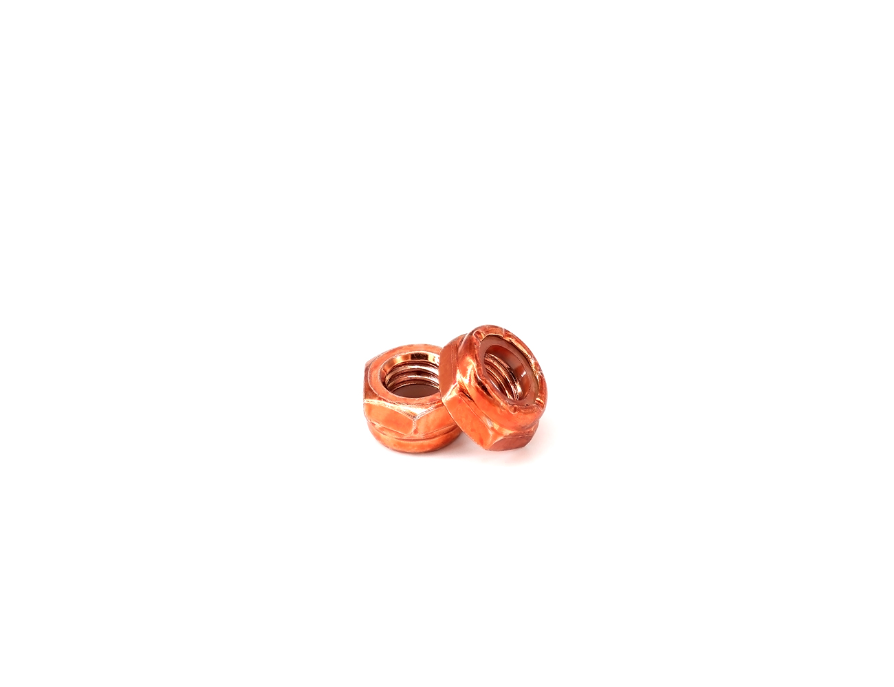 Longboard Parts Axle Nuts BESPEED Steel Orange Hexagon Nylon Lock Nuts For Skateboard Truck