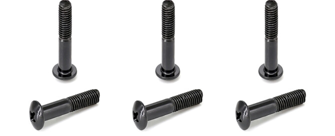 Skateboard Truck Bolt BESPEED Steel Black Truss Head Phillips Truck Bolts for Skateboard Eco-Friendly Black Zinc Plating