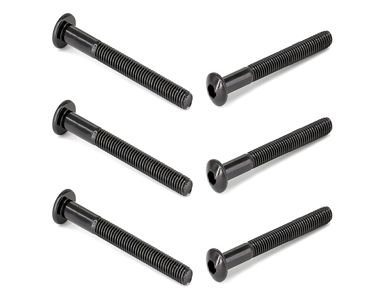 Skateboard Bolt BESPEED Steel Black Truss Head Socket Truck Bolts for Skateboard Eco-Friendly Black Zinc Plating