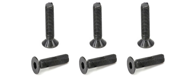 Bolt For Skateboard Truck BESPEED Steel Black Flat Head Socket Full Thread Truck Bolts Eco-Friendly Black Zinc Plating