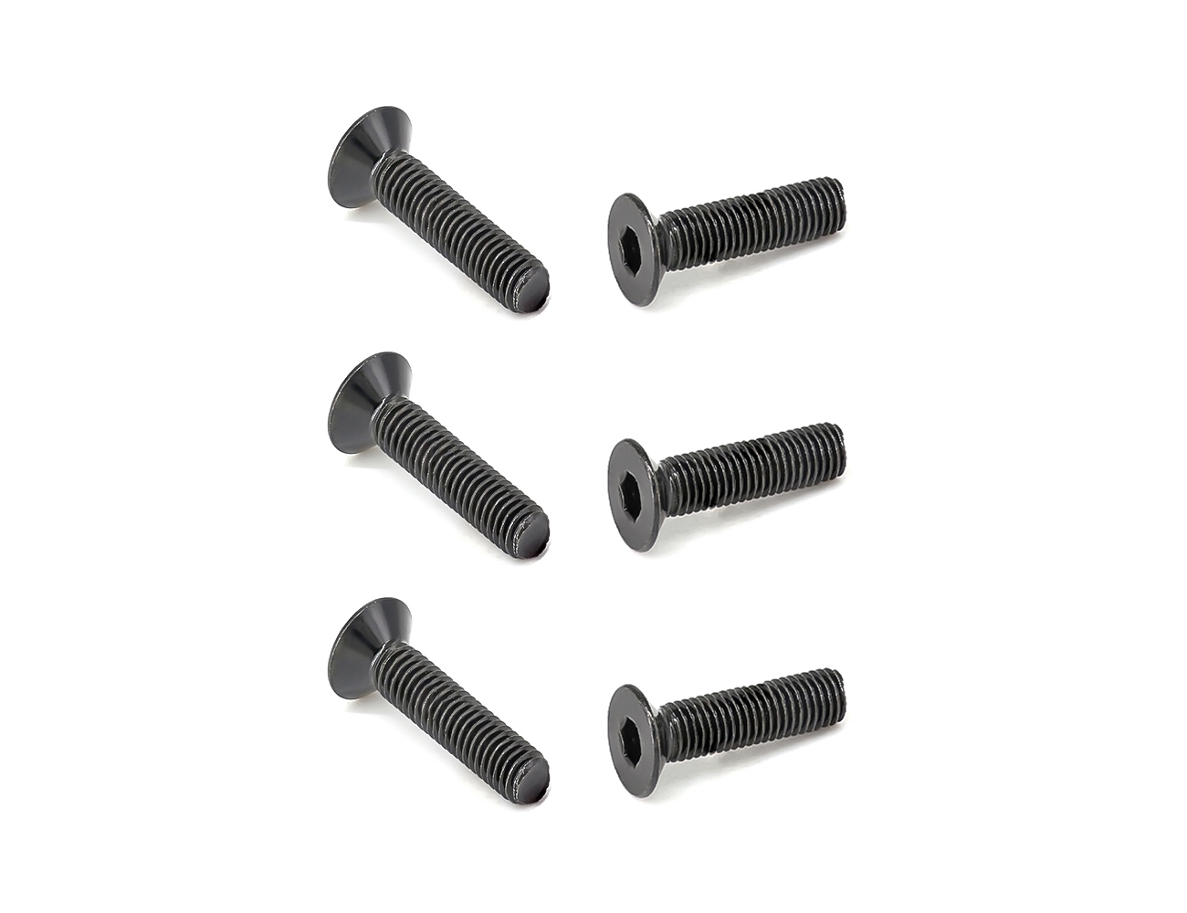 Bolt For Skateboard Truck BESPEED Steel Black Flat Head Socket Full Thread Truck Bolts Eco-Friendly Black Zinc Plating