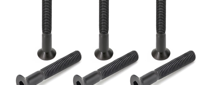 Skateboard Accessories Truck Bolts BESPEED Steel Black Flat Head Socket Truck Bolts Black Oxide