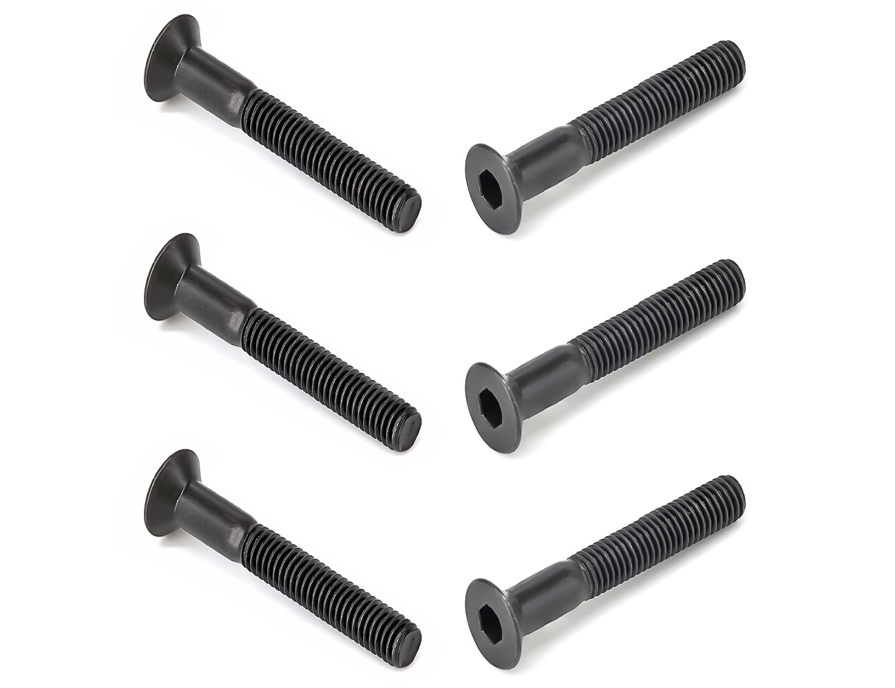 Skateboard Accessories Truck Bolts BESPEED Steel Black Flat Head Socket Truck Bolts Black Oxide