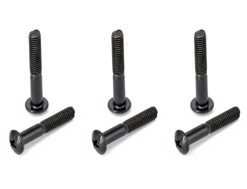 Skateboard Parts Mount Bolts BESPEED Steel Black Truss Head Phillips Truck Bolts Black Oxide