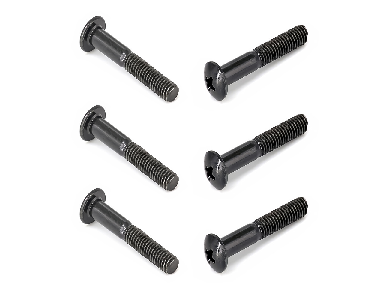 Skateboard Parts Mount Bolts BESPEED Steel Black Truss Head Phillips Truck Bolts Black Oxide