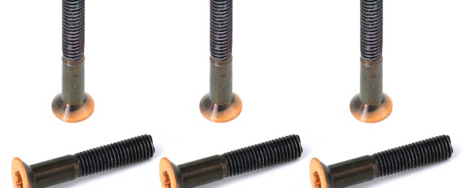 Skateboard Truck Accessories BESPEED Steel Orange Coated Head Countersunk Head Socket Truck Bolts Eco-Friendly Black Zinc Plating