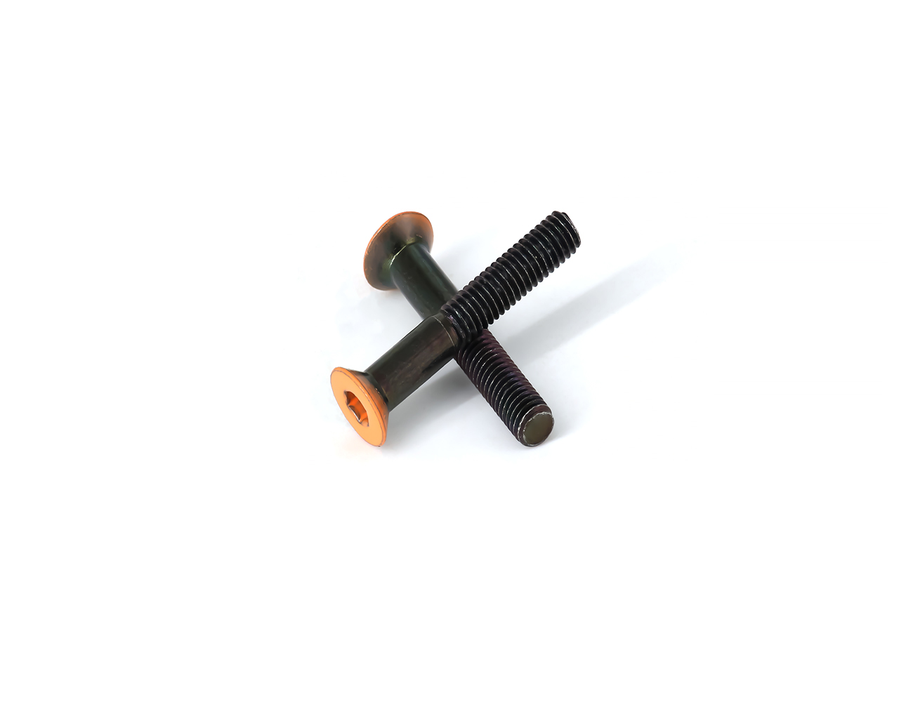 Skateboard Truck Accessories BESPEED Steel Orange Coated Head Countersunk Head Socket Truck Bolts Eco-Friendly Black Zinc Plating