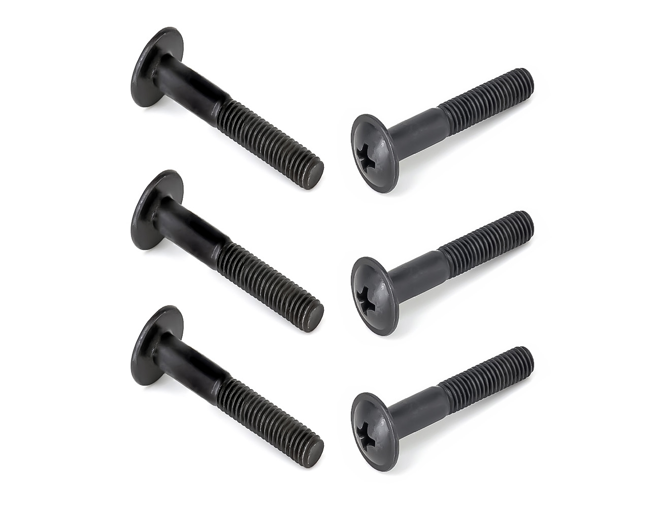 Skateboard Truck Hardware BESPEED Steel Black Truss Head With Collar Phillips Truck Bolts Black Oxide